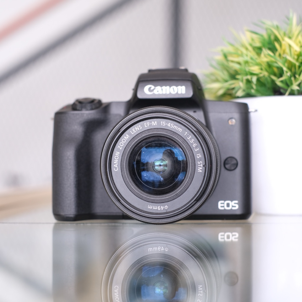 Canon Mirrorless M50 Kit Second Kamera Kiss Eos M Kondisi Mulus Like New siap Pakai