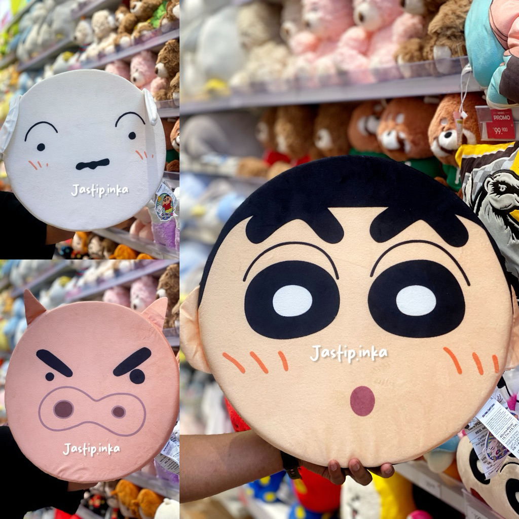 Miniso x Shinchan - bantal duduk shinchan shiro buriburi