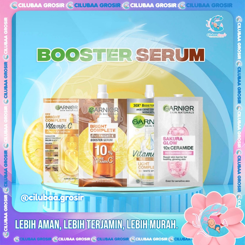 Garnier Light Complete Whitespeed Vitamin C 30X Booster Serum || Sakura White Hyaluron 30X Booster S