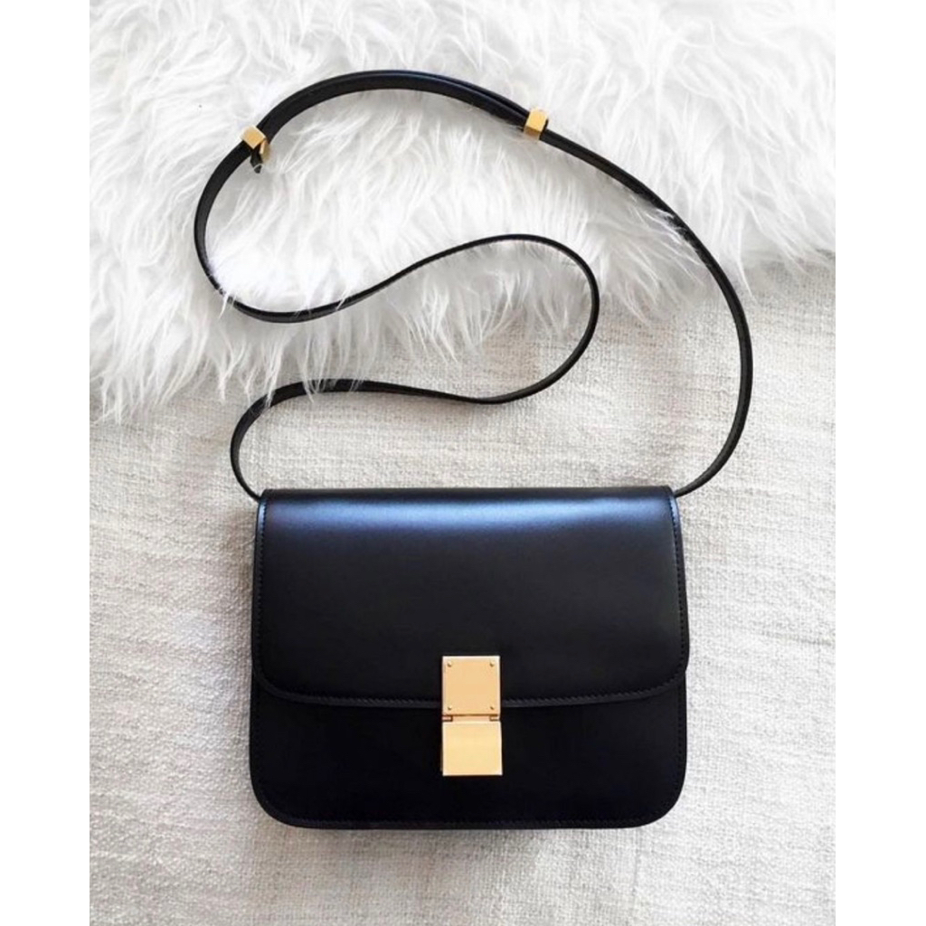 Fast Sale Celine Classic teen box bag Black PL