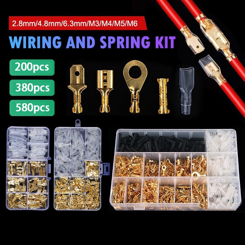 1050PC Sskun Kabel Set Komplit Skun Konektor Gepeng/Terminal Insulated/Skun Gepeng Terminal Male Fem