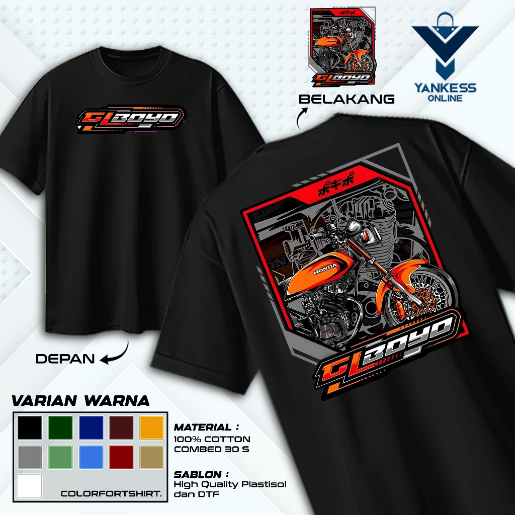YANKES KAOS - KAOS RACING GL BOYO - TREND FASHION PRIA & WANITA KEKINIAN - TERBARU DAN TERLARIS