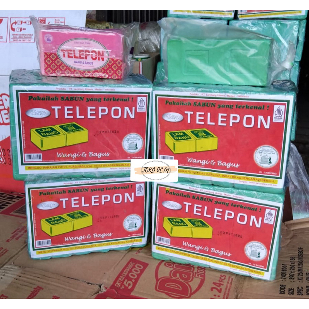 Sabun batang cap telepon, sabun cuci baju, sabun serbaguna, sabun batang serbaguna