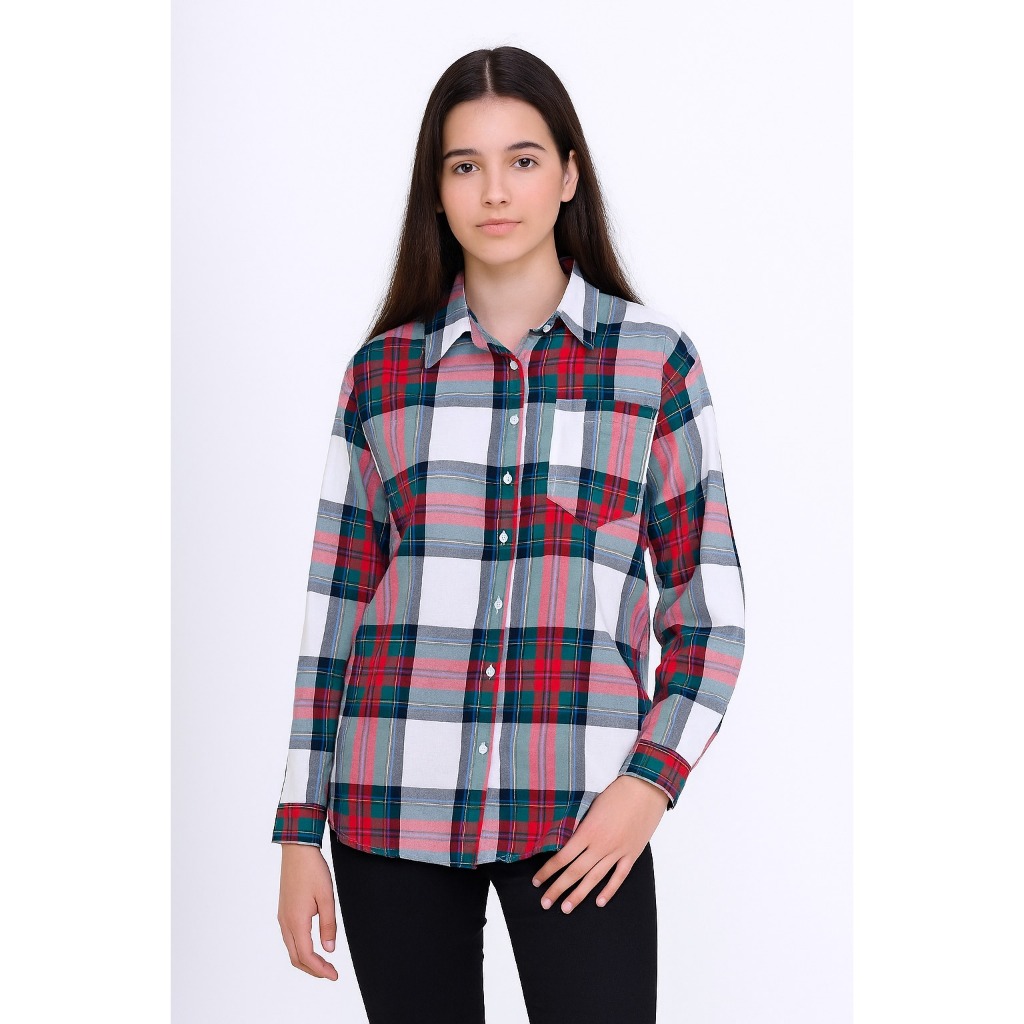 KEMEJA WANITA LENGAN PANJANG / FLANEL DEWASA CEWEK / ATASAN CEWEK
