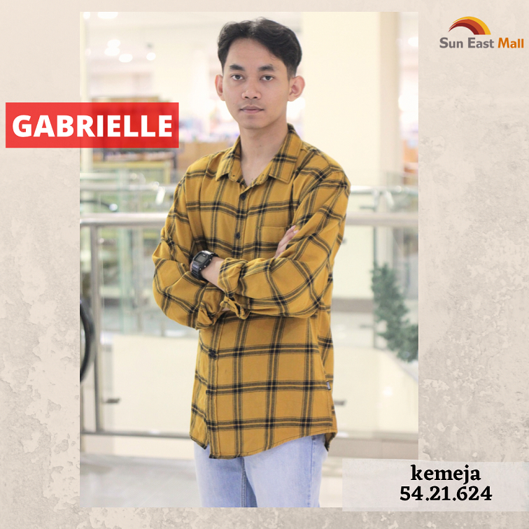 Gabrielle Kemeja Pria flanel kotak- kotak  S-XL // 54.21.624
