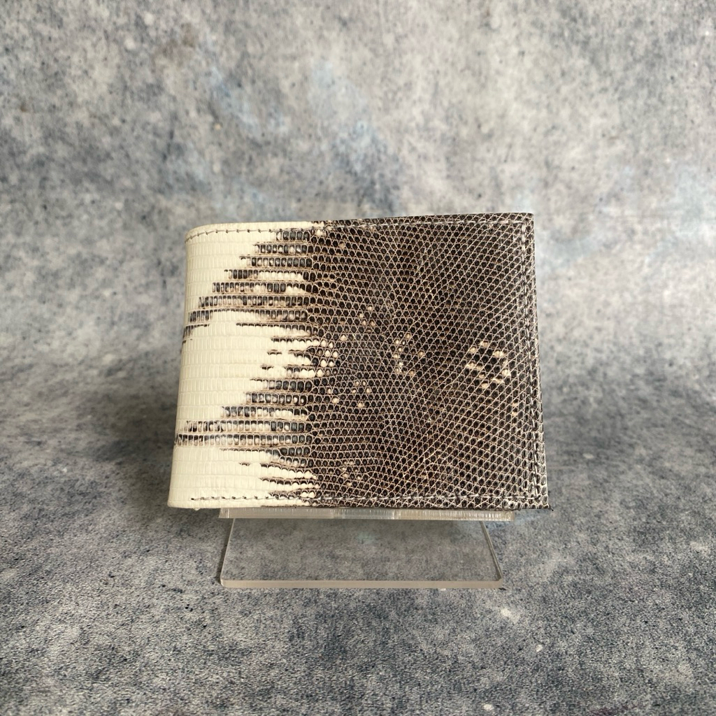 AA LEATHER dompet lipat pria bahan kulit biawak asli