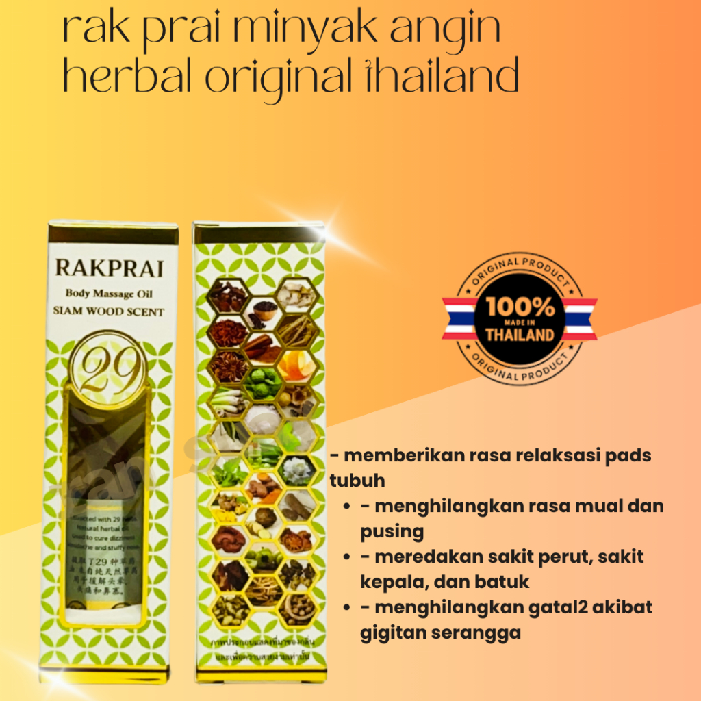 RAKPRAI ORIGINAL THAILAND / MINYAK ANGIN HERBAL