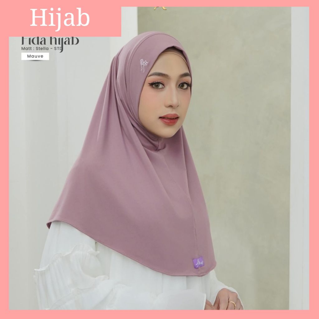 HIJAB BERGO FIDA ARRAFI TERBARU HIJAB NON PED STELLA POLOS SIMPLE JILBAB AR RAFI STANDART INSTANT WA