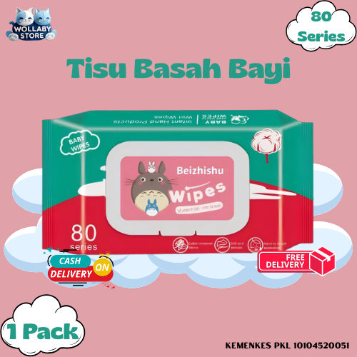 Tisu Basah Bayi Murah Promo 80 Lembar Non Alkohol Dan Non Glisserin Ss
