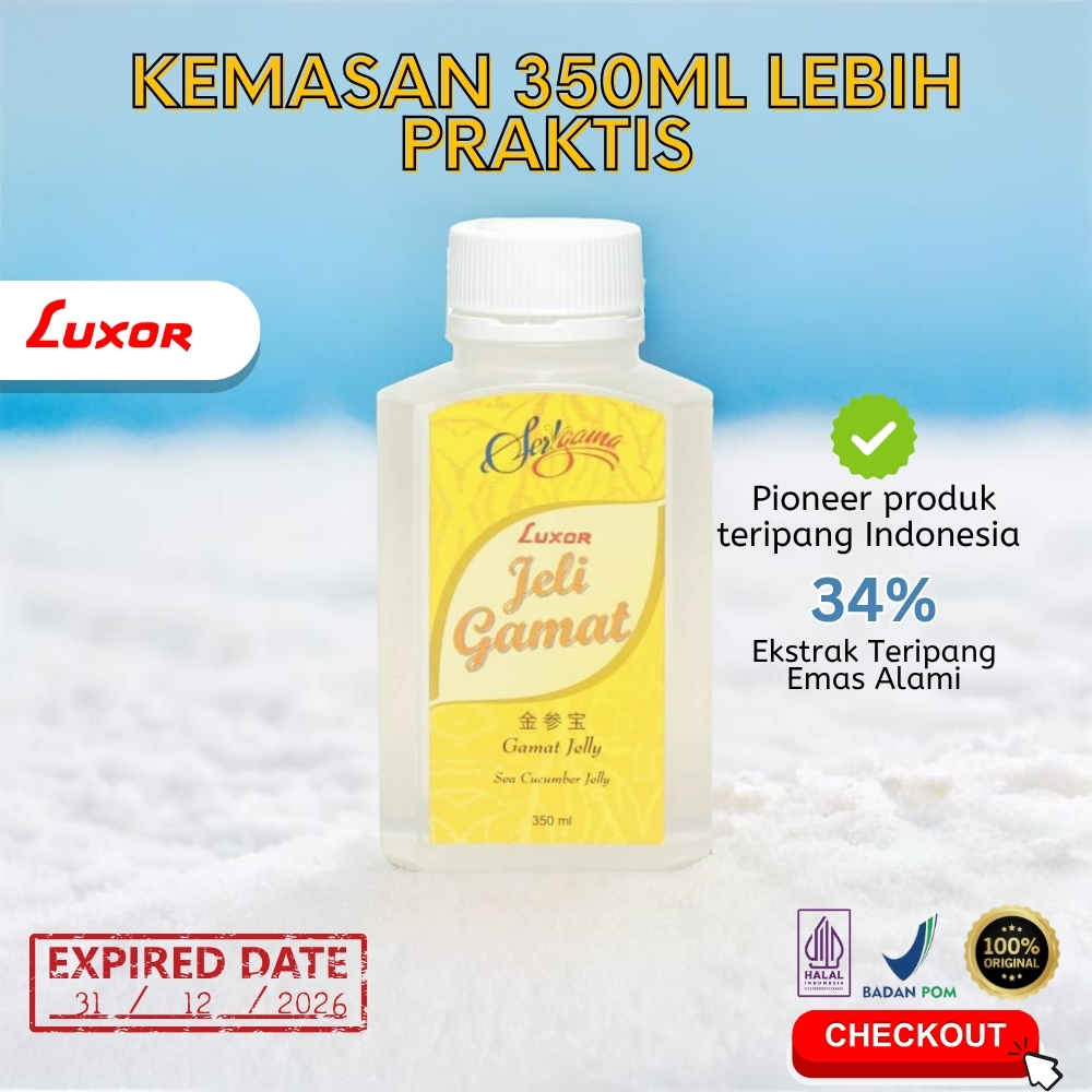 Jeli Gamat Luxor 350ml | Cocok Untuk Asam Urat, Diabetes, Maag/Gerd, Pasca Operasi | 100% ORI