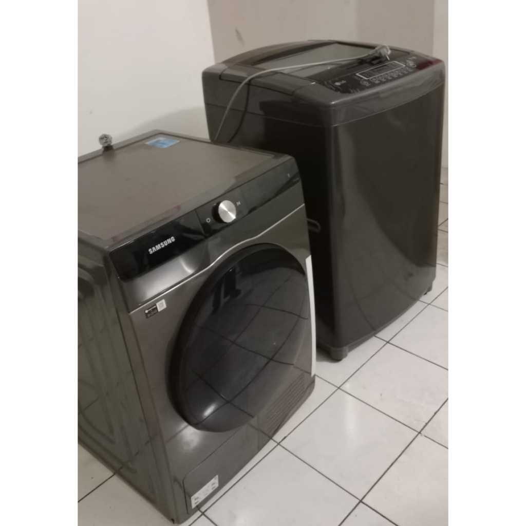 Mesin Cuci 1 Tabung 18Kg LG  + Pengering Samsung