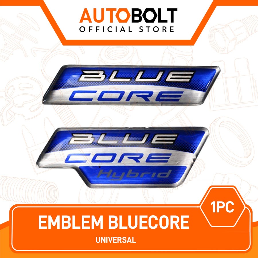 1 PC Emblem Bluecore Universal Semua Jenis Motor Mio M3 & Mio S & Fino 125 & Soul GT & NMAX & Aerox 