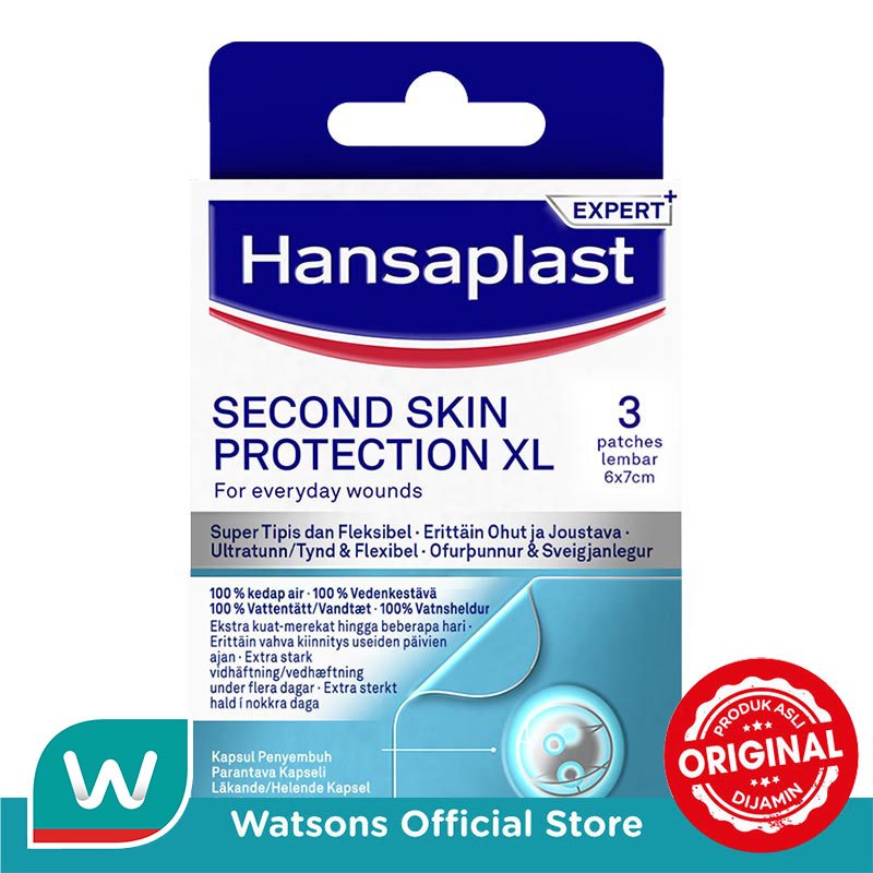 Hansaplast Plester Second Skin XL Isi 3 Plester Hidrokoloid