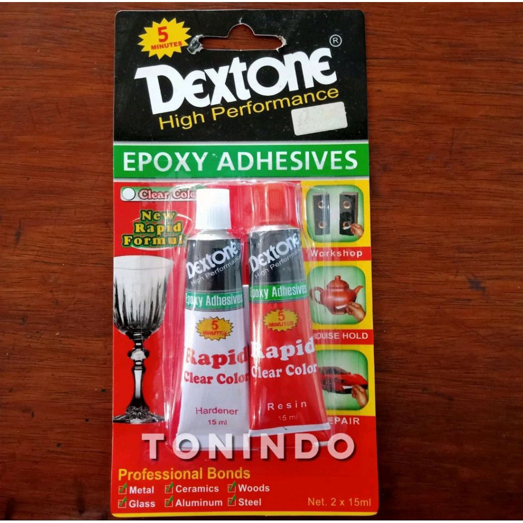 Lem Epoxy Dextone Rapid Clear Bening Lem Besi 30 ml