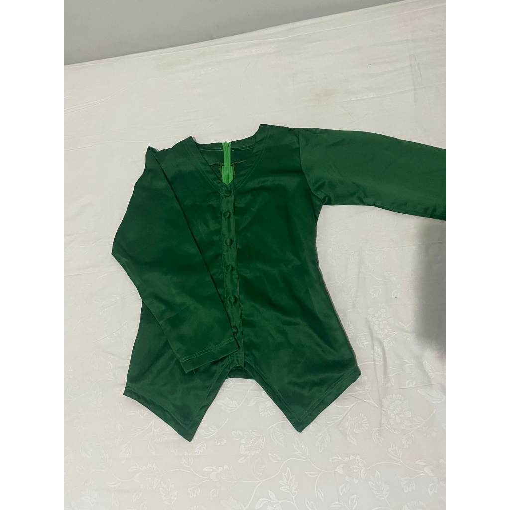 Kebaya Kancing | Atasan Kebaya Hijau | Preloved Kebaya Kacing | Kebaya Hijau Botol
