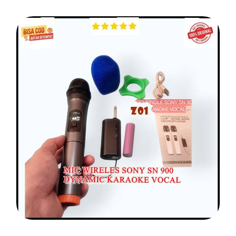 Z01 MIC WIRELES SINGLE SONY SN 900 MIKROFON UHF LED DIGITAL UNIVERSAL MICROPHONE PRO PROFESIONAL DJ 