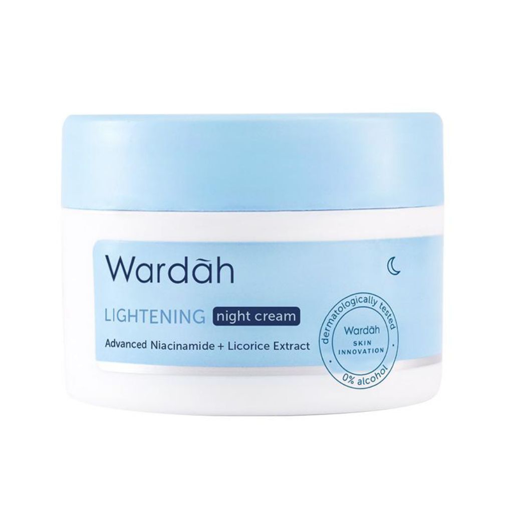 Wardah Night Cream/krim mencerahkan wajah/melembabkan wajah