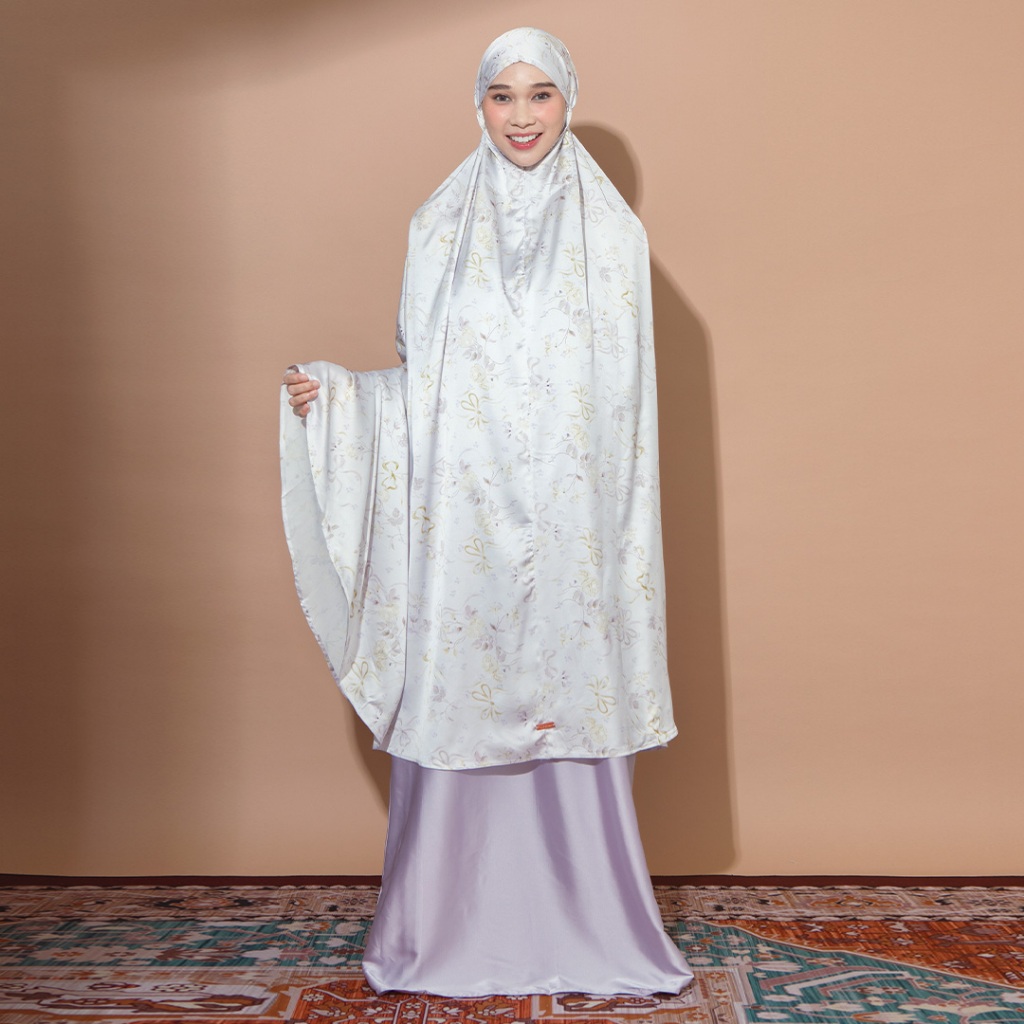 Lozy Hijab - Coquette Prayer Set Series 1 (Mukena Set Pattern Coquette Bahan Silk)