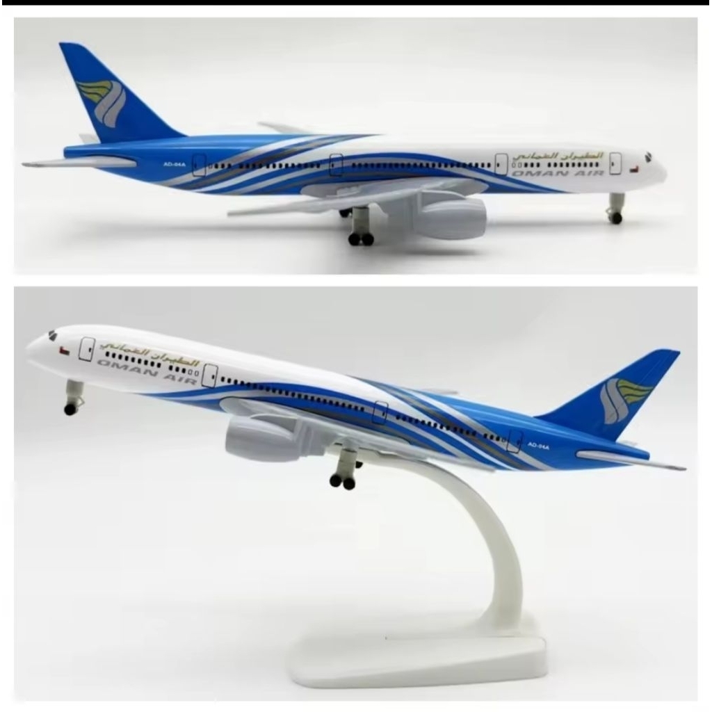 Miniatur Pesawat Oman Air Boeing 787 Panjang 20Cm