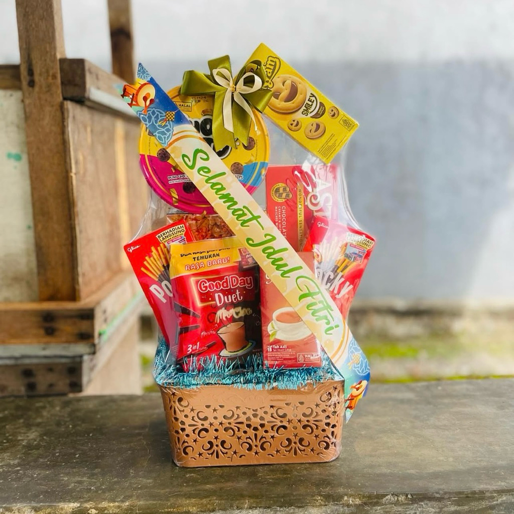 Part 1 - Baca Deskripsi (JATIM) Parcel/Hampers Lebaran Isi Snack/Sembako/Makanan Ringan Free Kartu U