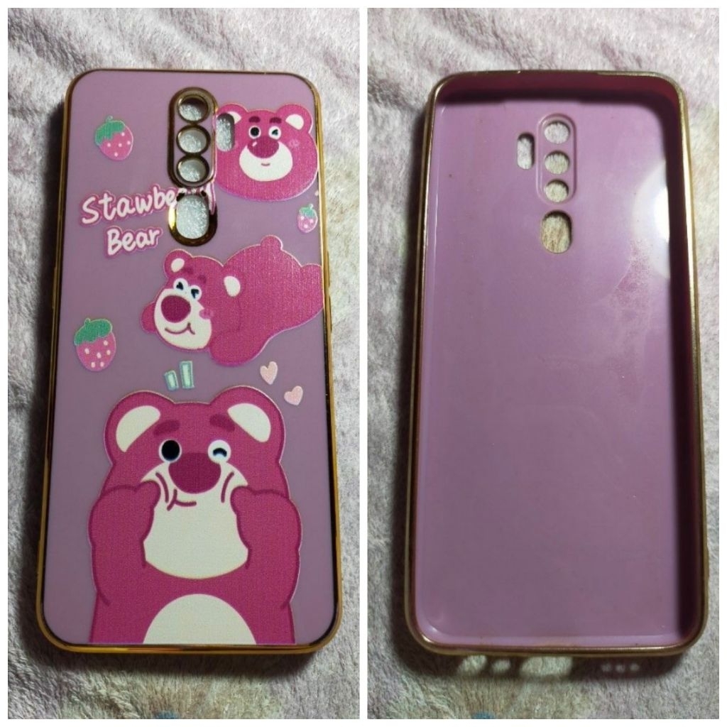 Case OPPO A9 2020, Lotso Warna Ungu Emas, Terang