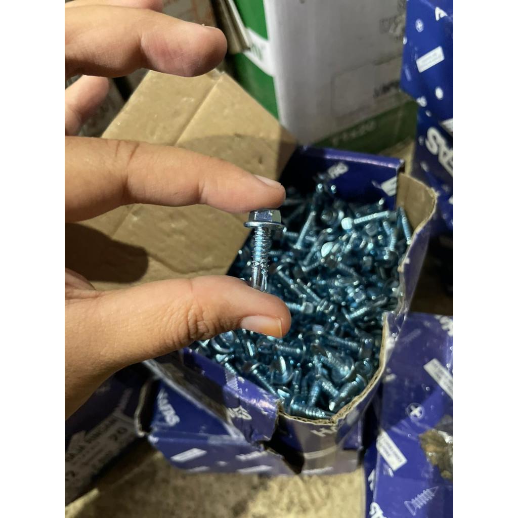 [100 biji ] Sekrup Bajaringan 12x20 || Driling Baja Ringan