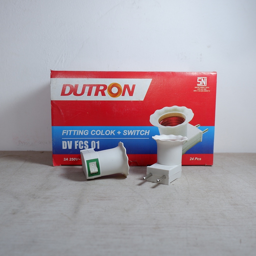 Squair Fitting Colok + Saklar Murah Dutron DV FCS 01