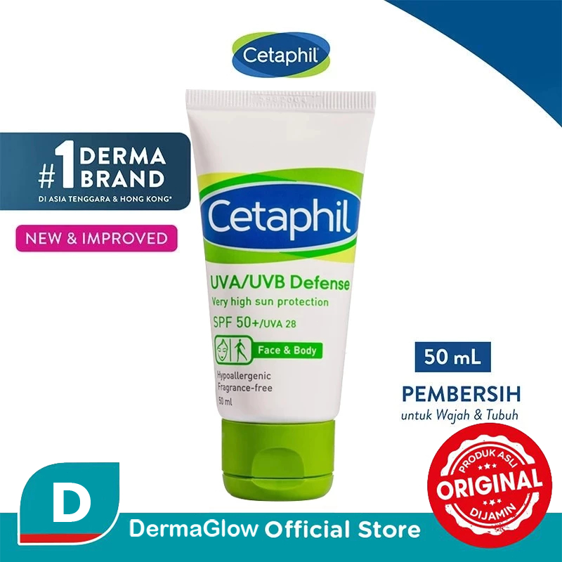 Cetaphil Sunscreen/Cetaphil UVA/UVB Defense Sunscreen SPF50+ PA++++ 50ml Tabir Surya Sunblock untuk 
