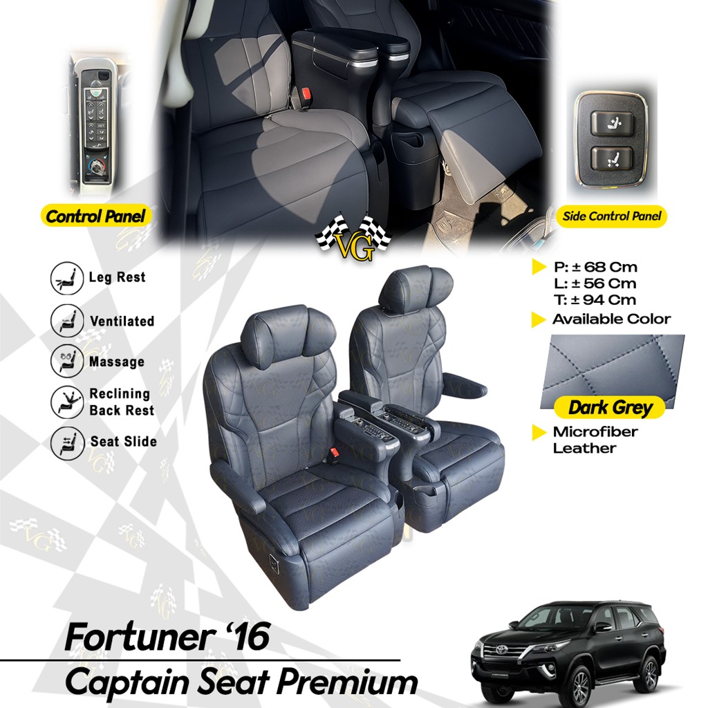 Captain Seat Fortuner 2016 - 2025 Electric Automatic Luxury Kursi Otomatis Mobil Fortuner Import