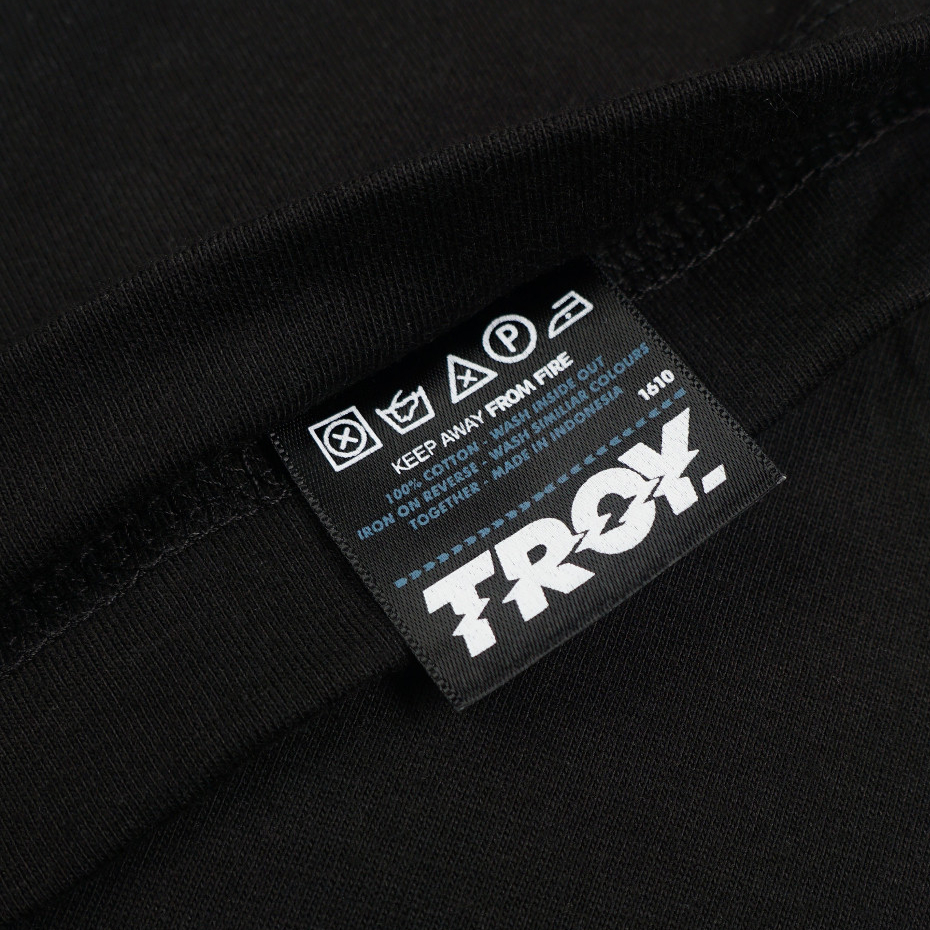 Troy Company Oversize Tshirt Black Three Eyes - Kaos Oversize Lengan Pendek Hitam OVD 2537
