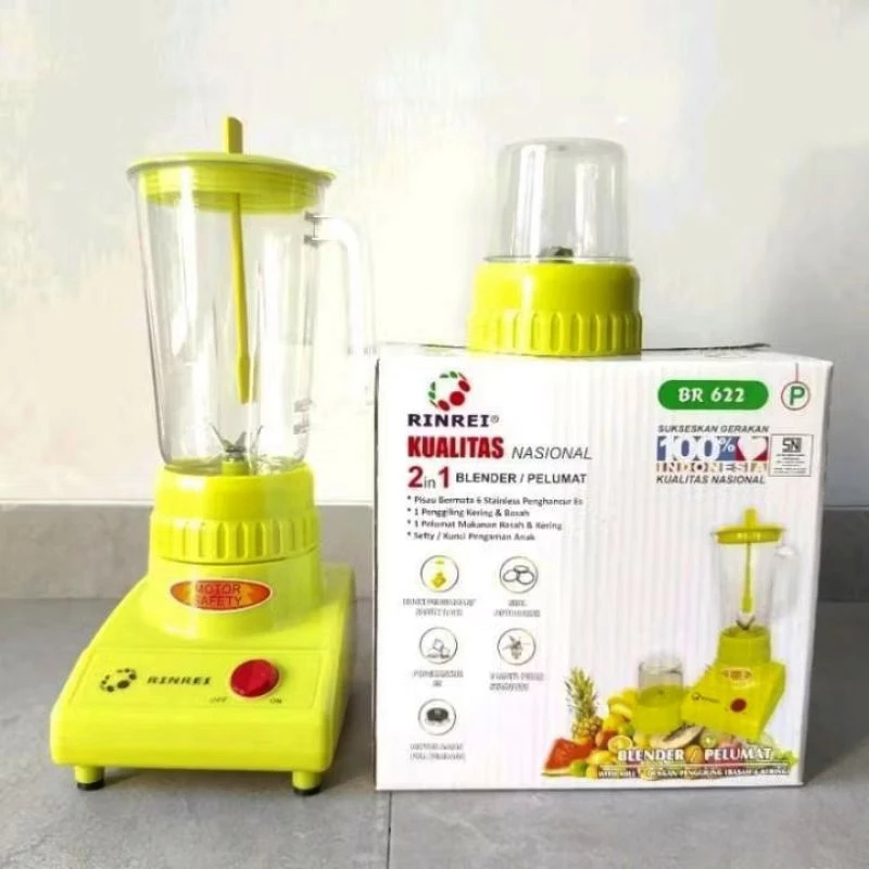 Blender Plastik 2 in 1 Blender Rinrei BR-622 P