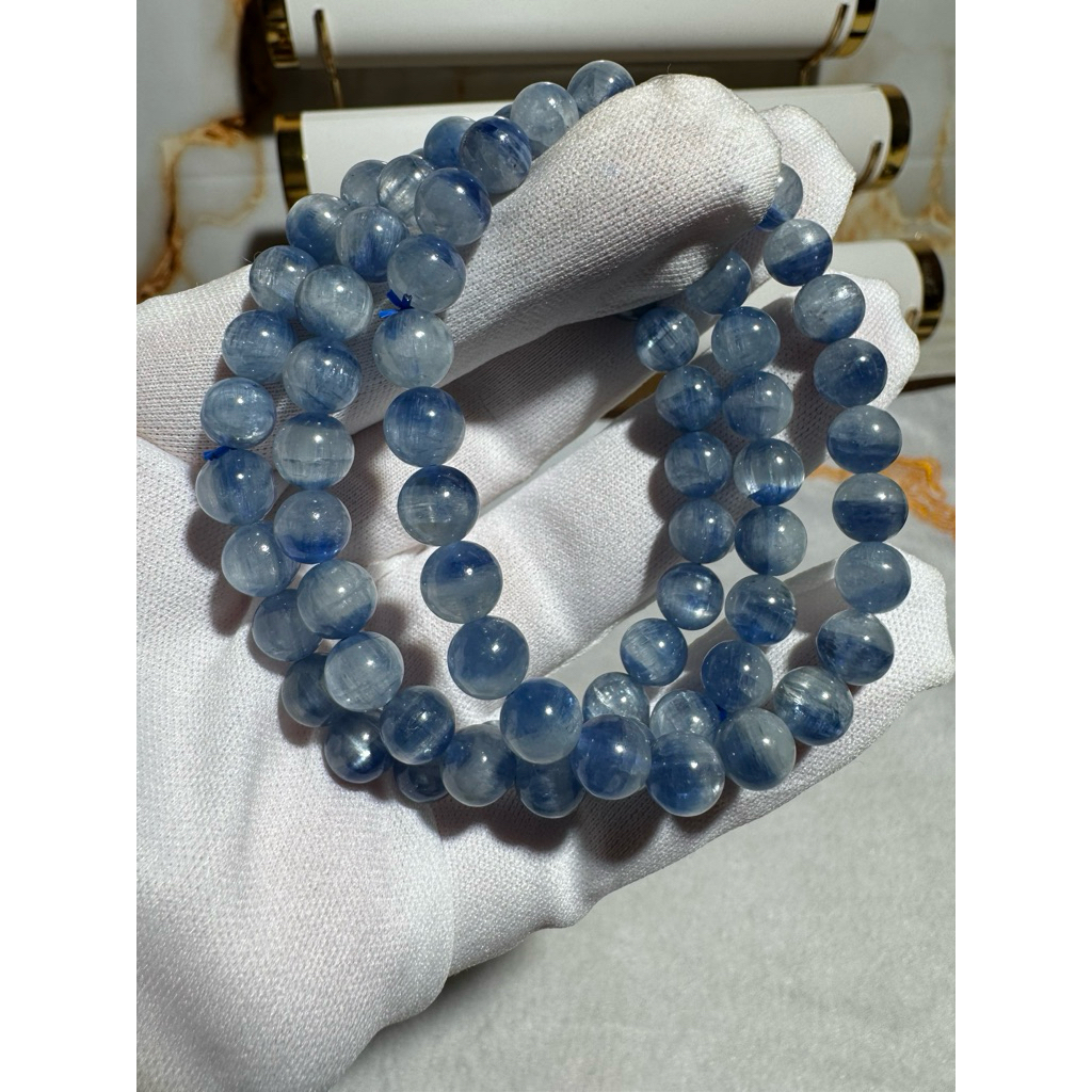 Natural Blue Kyanite in quartz 7,8mm
