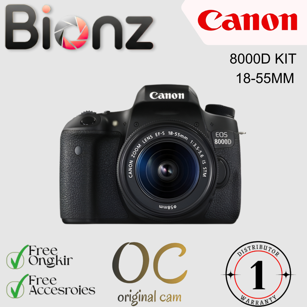CAMERA CANON 8000D KIT 18 55MM IS STM / CANON 8000D KIT 18 55MM IS STM