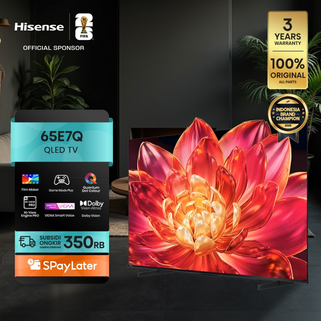 Hisense TV 65E7Q Vidaa Smart Digital QLED TV 65 inch Filmmaker Mode Quantum Dot Colour Dolby Vision 