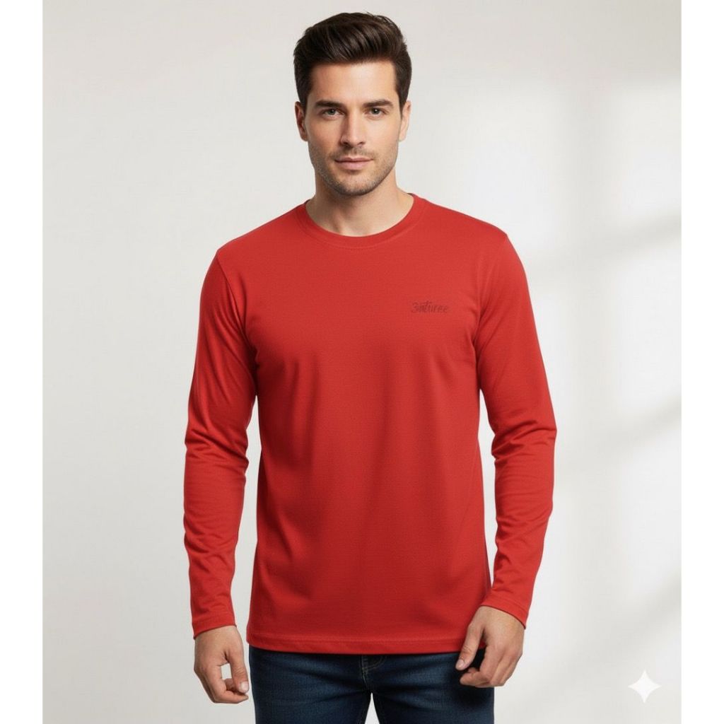 3'NThree Kaos Tangan Panjang Pria Merah Atasan Pria 304375