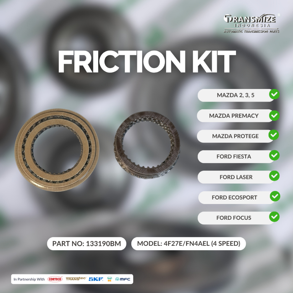 FRICTION KIT / KAMPAS KOPLING 133190BM MAZDA 2 3 5 / PREMACY / PROTEGE / FORD FIESTA / LASER / ECOSP