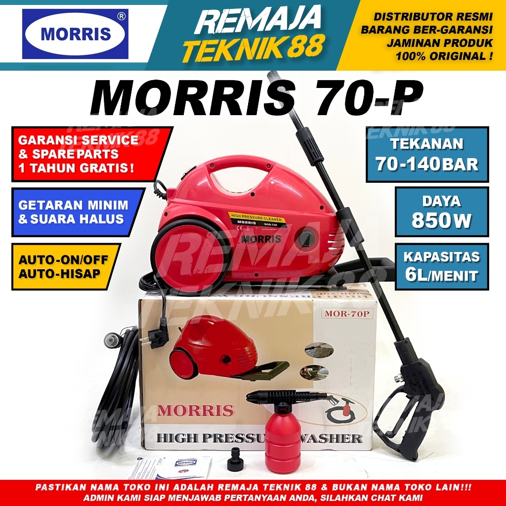 MESIN CUCI AC STEAM CUCI MOBIL MORRIS 70P MORRIS MOR 70 P JET CLEANER