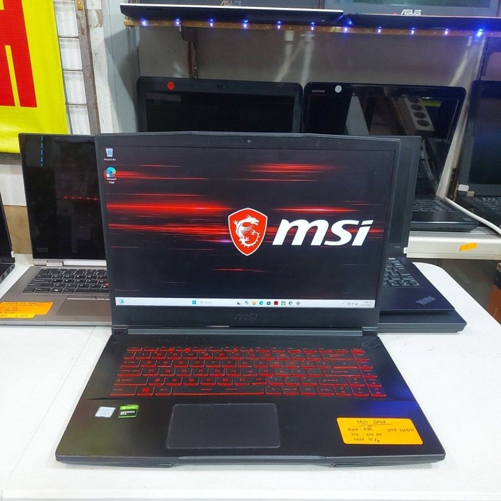 Laptop Msi GF63 Thin 9SCSR core i5-9300H NVIDIA GeForce GTX 1650 Ti Ram 8gb ssd 256gb 1030