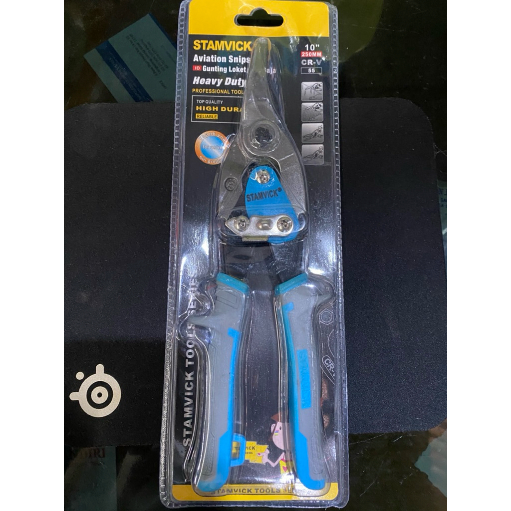 10”STAMVICK GUNTING BAJA RINGAN / Gunting Holo Baja Ringan Kawat Seng SUPER STAMVICK CR-v 10”