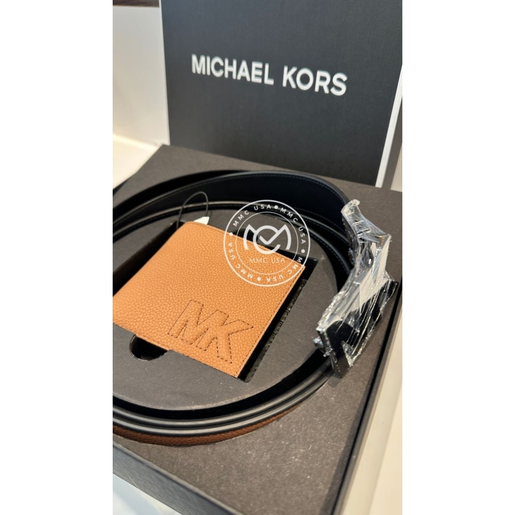 MK GIFTING BOX MEN WALLET BELT LEATHER