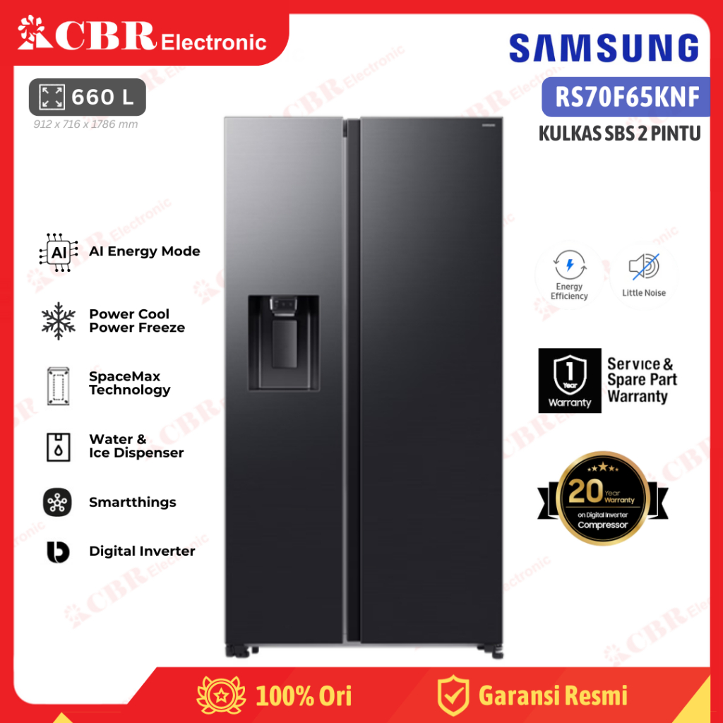 Kulkas SAMSUNG 4 Pintu 660 L / RS70F65KNF