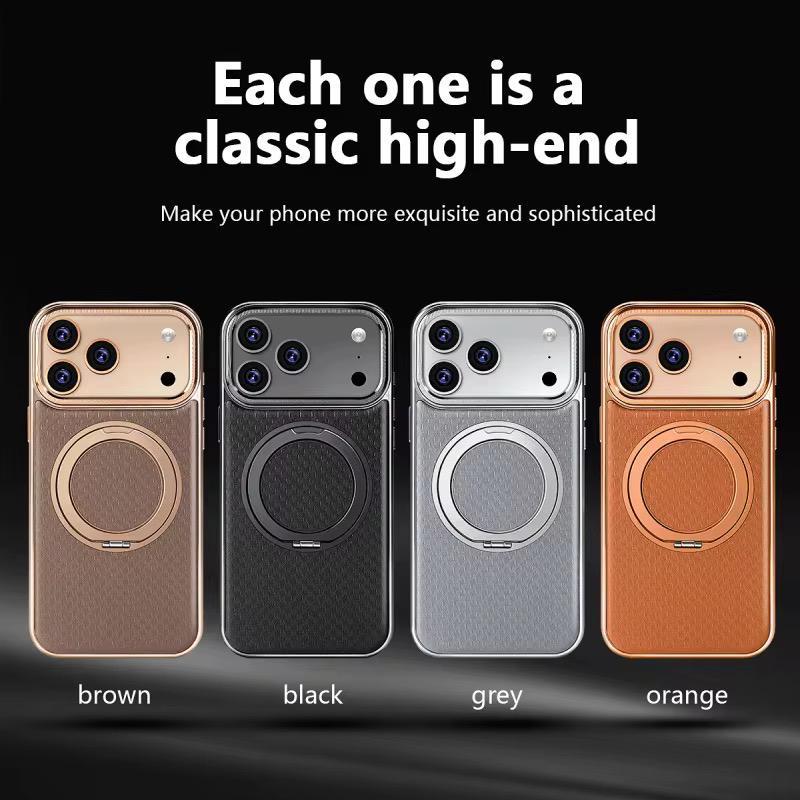 Case Leather Premium Magsafe Magnetic Standing 360 Iphone 17 Pro Max Air Plus Terbaru