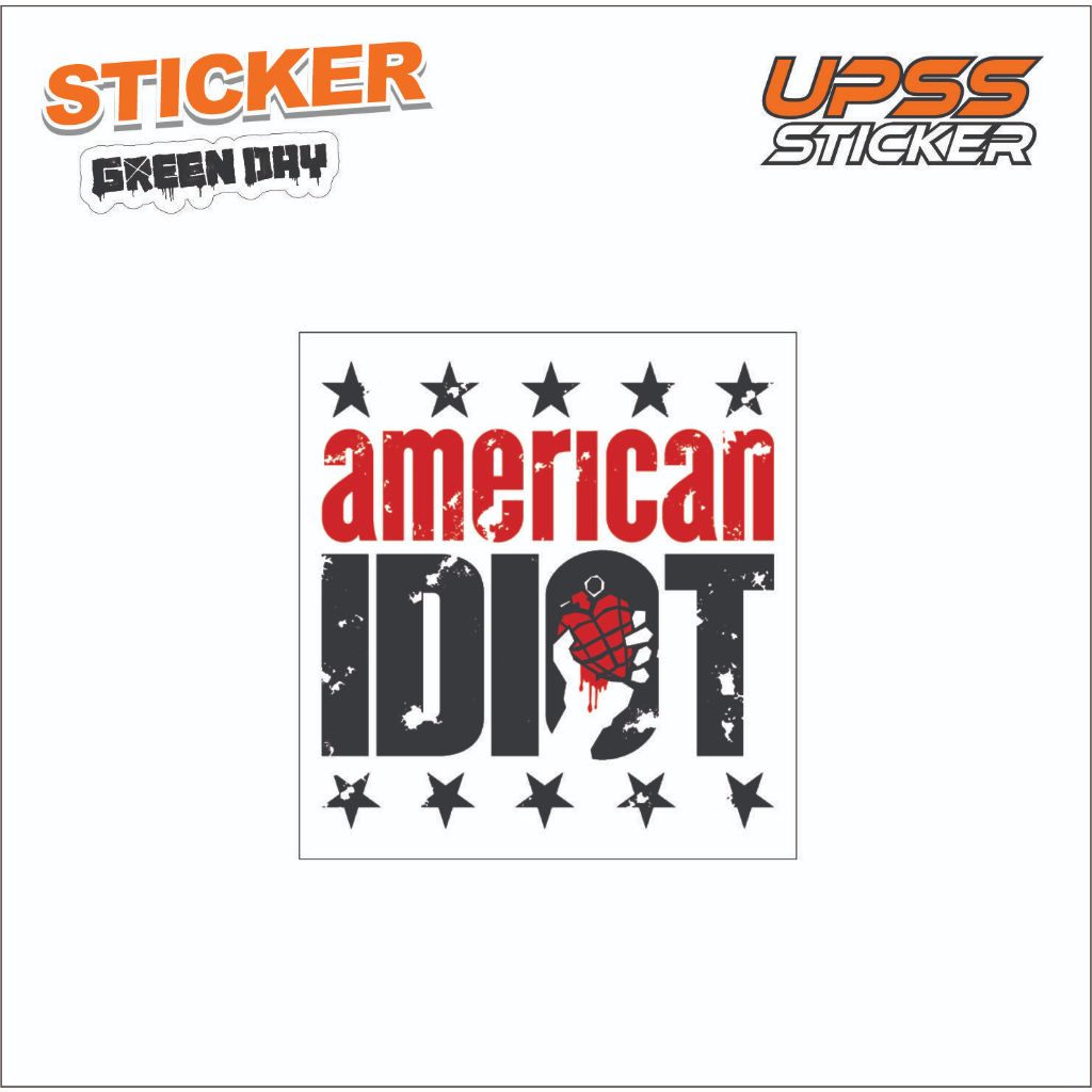 Sticker Green Day logo american IDIOT