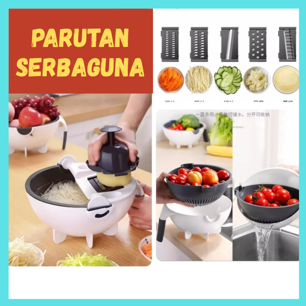 SBY | MULTIFUNGSI PARUTAN PEELER CHOOPER SET | ALAT PARUT PEMOTONG KENTANG WORTEL DADU KEcil DENGAN 