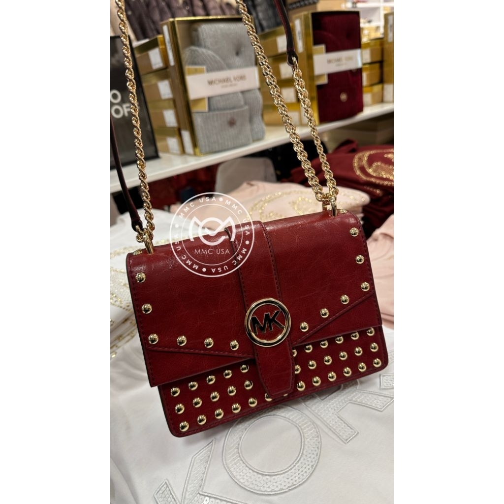 MK GREENWICH STUDDED CROSSBODY