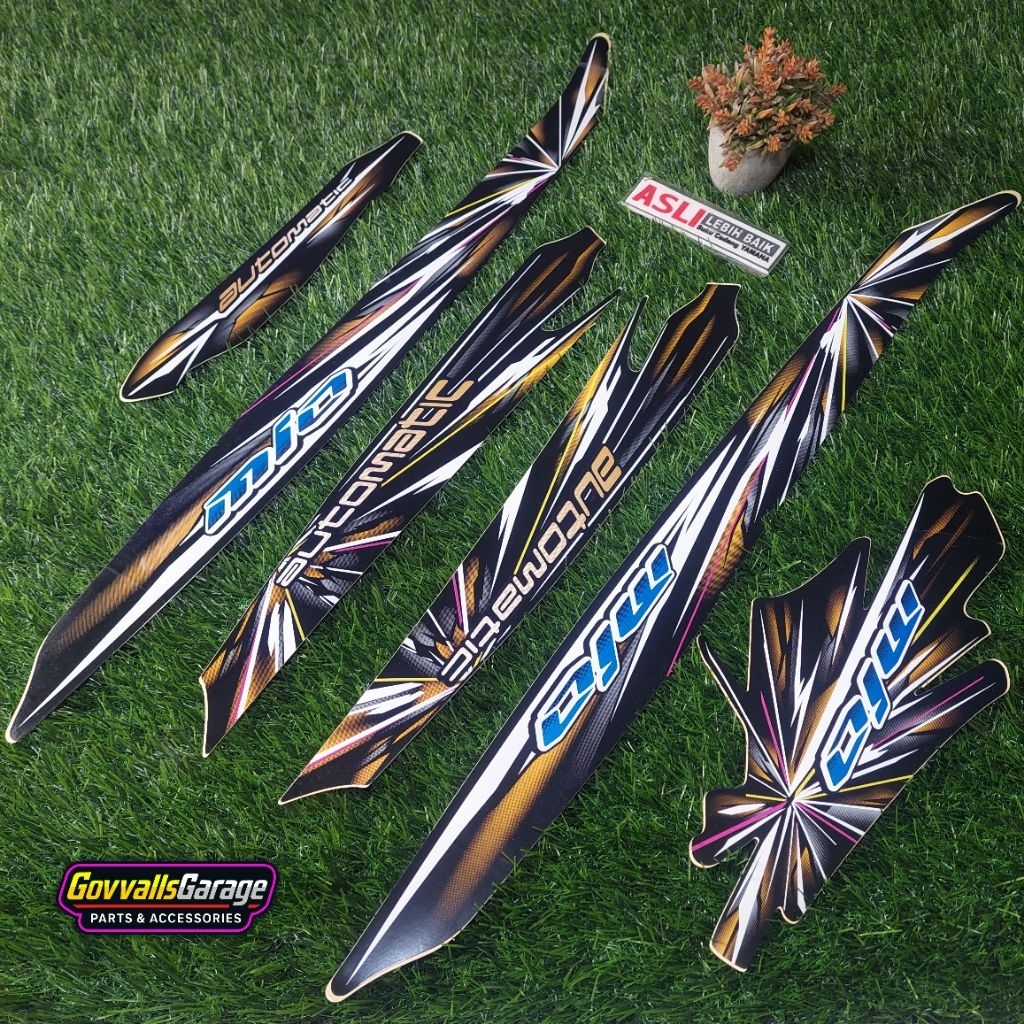 striping / graphic mio smile 2008 untuk body hitam original lostpack