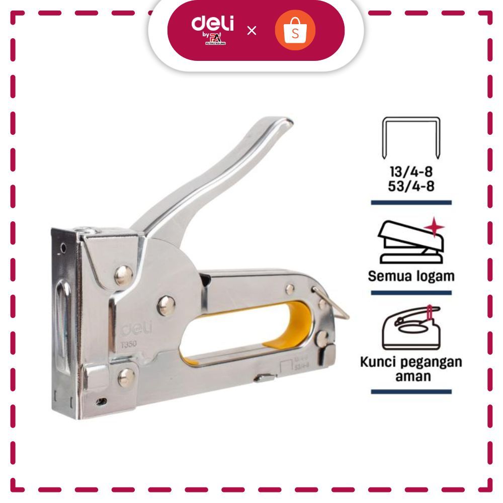 Deli Staple Gun Set ET35011 8mm | Tembakan Staples + Isi Staples | Heavy Duty Stapler