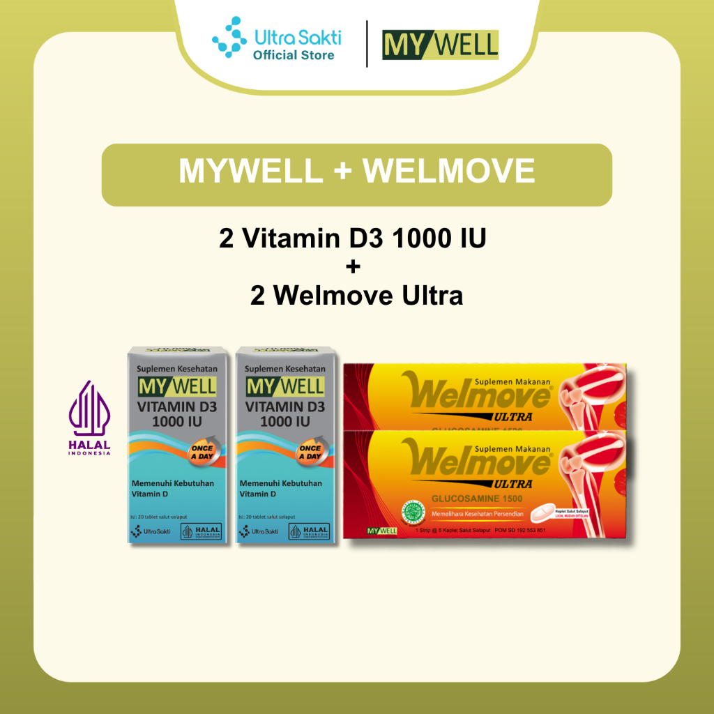 [Promo MYWELL isi 2]Welmove Ultra+2 Mywell Vit D3 1000IU