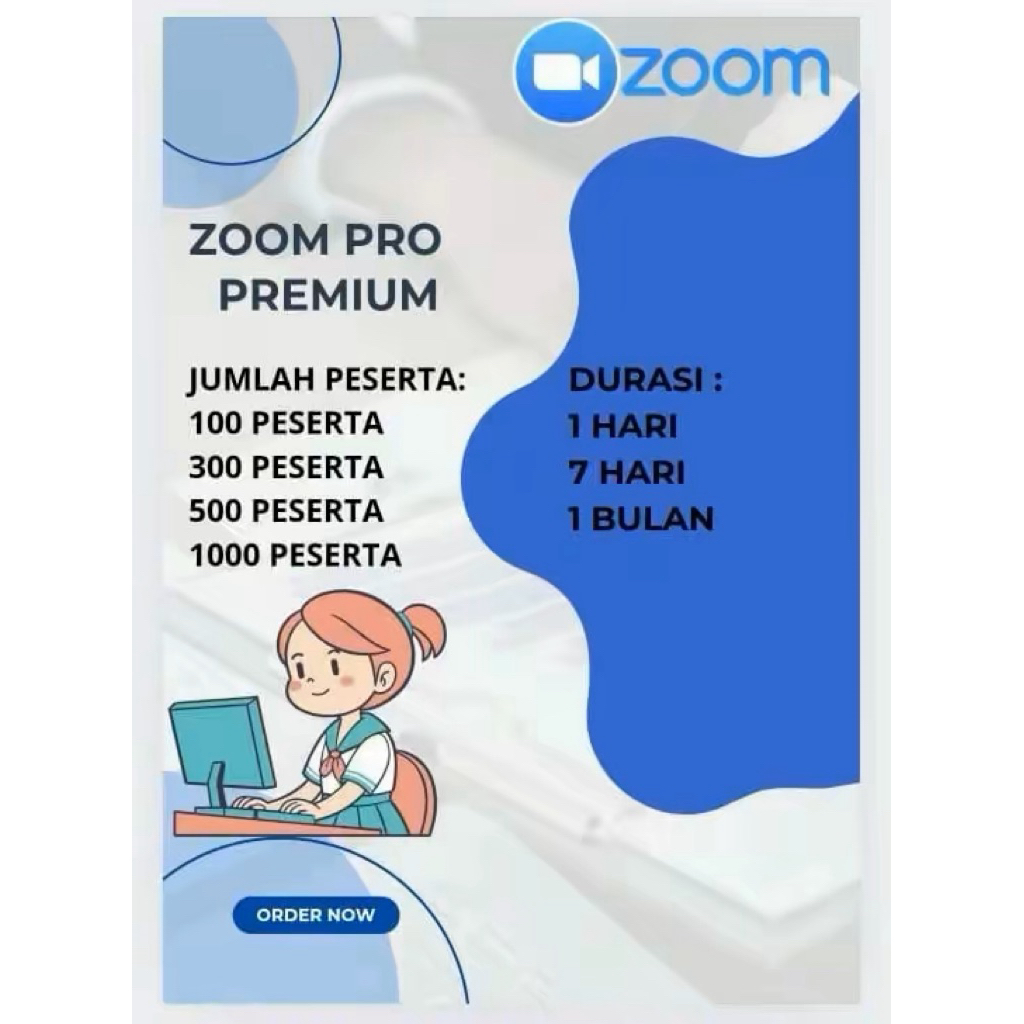 Zoom webinar 3000 peserta harian
