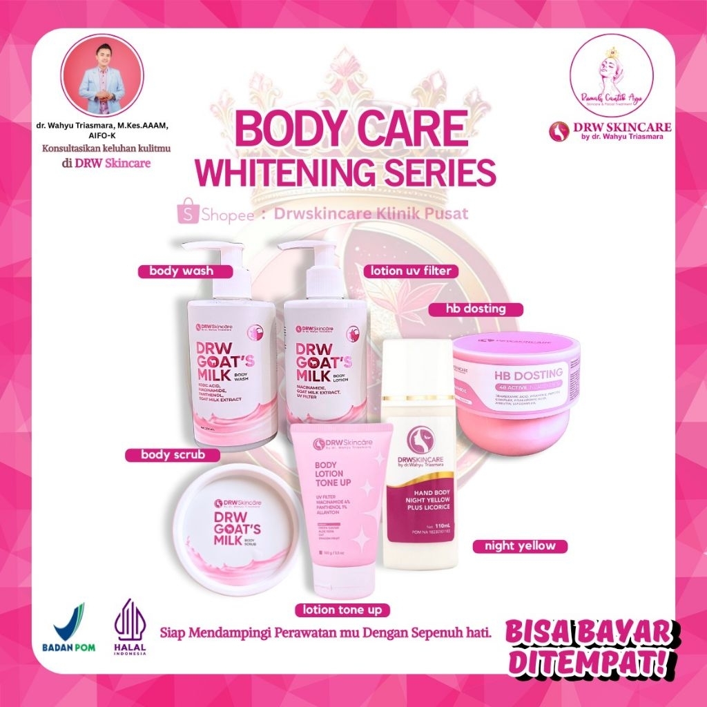 Drw Skincare Lotion Putih Badan Ampuh Untuk Kulit Susah Putih Hitam Kusam TERLARIS ORI BPOM [COD OK]